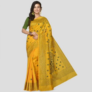 Woven Design Kantha Work Silk Blend Ready to Wear Saree