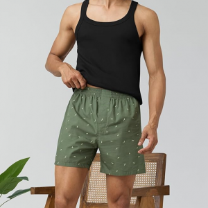 Men's Splash Relaxed Fit Cotton Printed Inner Boxer Shorts